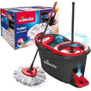 Vileda Turbo 3-in-1 Spin Mop with Microfiber